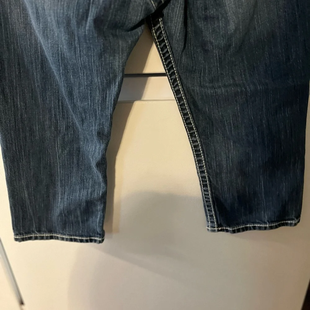 Buckle BKE Jeans Womens 31 Blue Harper Stretch‎ Cropped Western Cowgirl